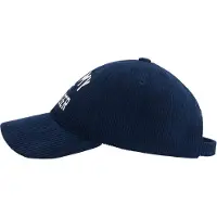 Tommy Hilfiger Kasket - Fløjl - Dark Blue m. Hvid - - S/M - Kasket