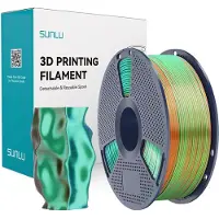 SUNLU PLA+ Silk Tri-Color Filament (orange, blå og grøn)