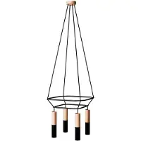 Creative Cables 2 Cage 4 Drops Tub-e14 Doppio Pendellampe