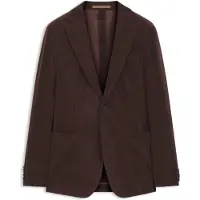 BOSS Slim-fit blazer i fløjl med stræk