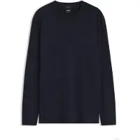BOSS T-shirt med lange ærmer i bomuld med logodetalje