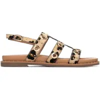 Carmela Carmelatil kvinder. 16320802-LEOPARDO Sandaler i læder 163208 brun (38), Fast, Spænder, Casual, Dyreprint