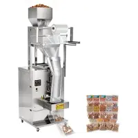Vevor Pulverpåfyldnings- og forseglingsmaskine, 10-999g automatisk partikelgranulatpakkemaskine, rustfrit stål, intelligent vejepåfyldningsforsegling, til kaffebønner, korn, te, krydderier, sølv