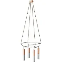 Creative Cables 2 Cage 4 Drops Tub-e14 Doppio Uden Pære Pendellampe