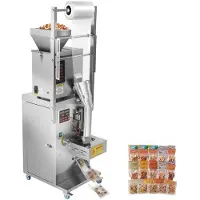 Vevor Pulverpåfyldnings- og forseglingsmaskine, 3-200g automatisk partikelgranulatpakkemaskine, rustfrit stål, intelligent vejepåfyldningsforsegling, til kaffebønner, korn, te, krydderier, sølv