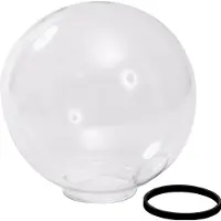 SOLAR PLUS Fakkel kugle klar glas, Ø250 mm inderdiameter Ø98,5/94,5 mm