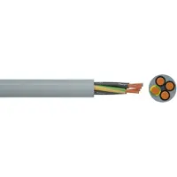 Faber KABEL Styrekabel, PVC 4G1,5mm² Y-JZ lysegrå 300/500V ring, kabel Ø7,3mm - (100 meter)