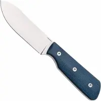 Straight Line Bigger Digger BDG-BC Stonewashed 14C28N, Blue Canvas Micarta, fixed knife