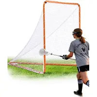Vevor Lacrossemål, 6' x 6' Lacrosse-net, Stålramme til baghave Lacrosse-træningsudstyr, Bærbart Lacrosse-mål med bæretaske, Hurtig og nem opsætning, Perfekt til ungdoms- og voksentræning, Orange
