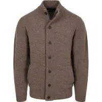 Barbour Uldvest med Lynlås Brun måle