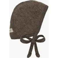 Huttelihut Babyhjelm - Uldfleece - Brown Melange - - 3-6 mdr - Babyhjelm