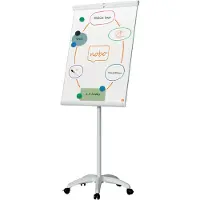 Nobo Premium Plus mobil flipover med magnetisk stål whiteboardtavle Hvid