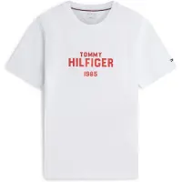 Tommy Hilfiger Bluser & t-shirts 'Brand Love' knaldrød / hvid