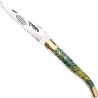 Laguiole En Aubrac Bijou AU05UP, Elderberry Burl, Copper Plates, pocket knife, 12 cm