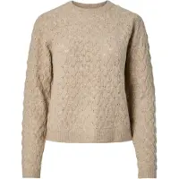 Pieces Pullover 'PCLELOU' greige