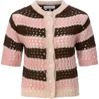 Rich & royal Cardigan mørkebrun / lyserød