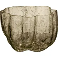 Kosta Boda Crackle fyrfadsstage 5,8 cm Taupe