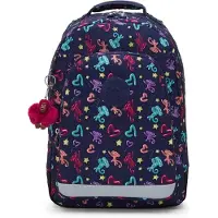 Kipling Rygsæk 'Class Room' navy / aqua / lilla / mørkerød