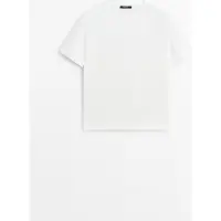 Massimo Dutti - Female - Kortærmet T-Shirt I 100% Bomuld - Råhvid - M