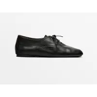 Massimo Dutti - Female - Snøresko I Blødt Skind - Sort - 36