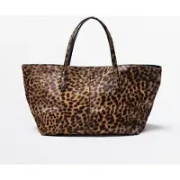 Massimo Dutti - Female - Medium Shopper I Skind Med Pels - Råhvid - 01