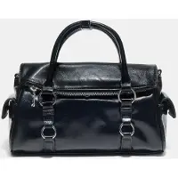 Stradivarius Skuldertaske Med Lynlås Og Flap 0-001 Os