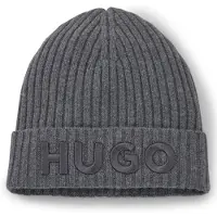 HUGO Hue i ny uld med broderet logo