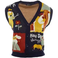 Trendyol Strikvest navy / gul / pastelgrøn / rød