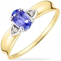 Diamant L'Eternel Ring 'Ring, mit Tansanit, 375 Gelbgold' guld