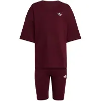Adidas Originals Sæt - T-shirt/Cykelshorts - Maroon - - 7 år (122) - T-Shirt
