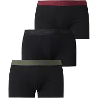 HUGO Boksershorts oliven / burgunder / sort