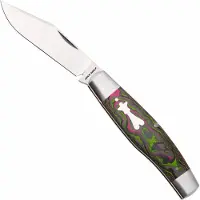 Jack Wolf Knives Jack Wolf Gateway Stockman STOCK-01-CC-WAT-SUG Satin Sandvik 14C28N, CamoCarbon Watermelon Sugar, pocket knife