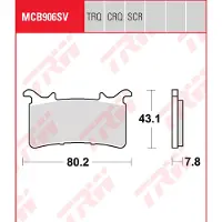 TRW Mcb906sv Sintrede Bremseklodser