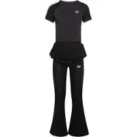 Adidas Originals Sæt - T-shirt/Leggings - Sort m. Hulmønster - - 7 år (122) - T-Shirt