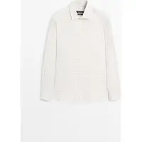 Massimo Dutti - Male - Ternet Regular Fit Skjorte I 100 % Bomuld - Råhvid - L