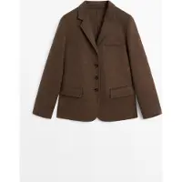 Massimo Dutti - Female - Blazer I Uldblanding - Brun - Xs