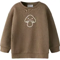 Name it Sweatshirt - NmnRiley - Noos - Brown Lentil/Antique Whit - - 4 år (104) - Sweatshirt