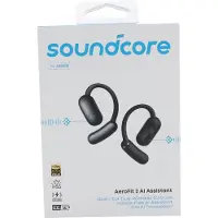 Anker Soundcore AeroFit 2 AI Assistant - Ægte trådløse øretelefoner med mik. - åbent øre - over øret-montering - Bluetooth - sort