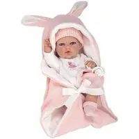 Arias Elegance Jul Med Sovepose Vinylkrop Pige Babydnukke 30 Cm