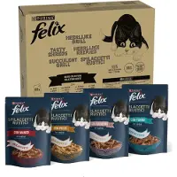 Felix Økonomipakke: 160 x 80 g Latz "Tasty Shreds" portionsposer - Mix: 4 varianter