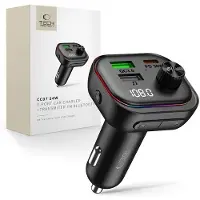 Tech-Protect CC07 Car Charger 3-Ports PD 54W + Bluetooth FM Transmitter - Black