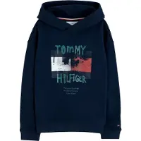 Tommy Hilfiger Hættetrøje - Grafitti - Dark BlueBLUE - - 6 år (116) - Hættetrøje