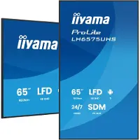 Iiyama ProLite LH6575UHS-B2AG - 65 Diagonal klasse (64.5 til at se) LED-bagbelyst LCD paneldisplay - digital skiltning - med indbygget medieafspill