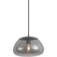 QAZQA Retro pendellampe gunmetal med røgglas - Giselle