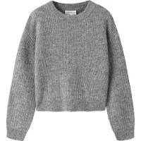 Name it Bluse - Strik - NkfHolly - Short - Noos - Grey Melange - - 6 år (116) - Bluse