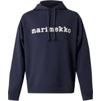 Marimekko Sweatshirt 'SKRIPTI' mørkeblå / hvid