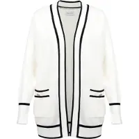 Anna field Cardigan sort / hvid
