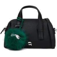 Karl Lagerfeld Håndtaske 'Ikon' smaragd / sort / hvid