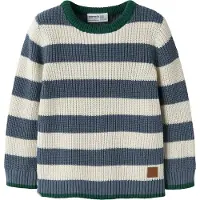 Name it Bluse - Strik - NmmNereus - Blue Mirage - - 3 år (98) - Bluse