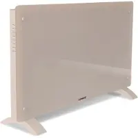 Vonroc Radiator - Elradiator | Glas | Luksus | 2000W | WIFI - Smartapp styring | Op til 24m² | Beige